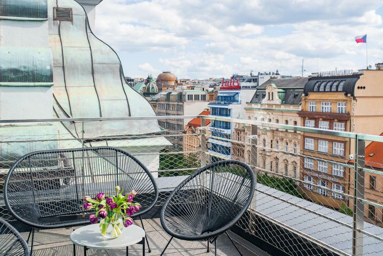 Wenceslas Square Terraces Praga Exterior foto